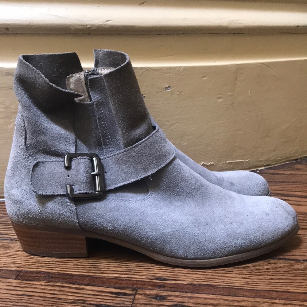 14th & union grey booties faux suede